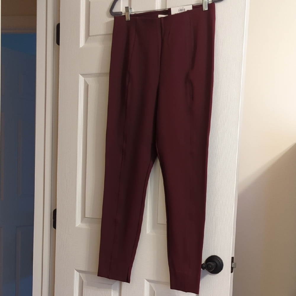 Chic Burgundy Women's Ponte Pants